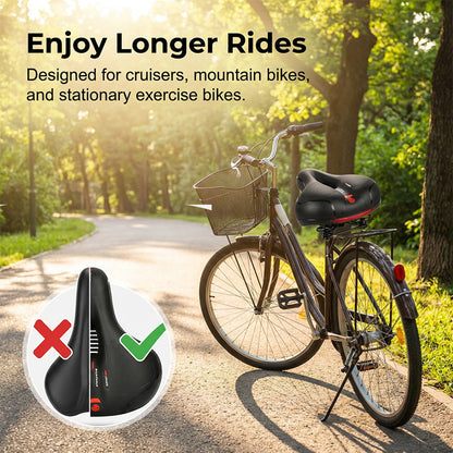 ✨🔥 Ergonomischer Fahrradsattel mit Memory-Schaum – atmungsaktiv, schmerzfrei dank Druckentlastung & stoßdämpfend für lange Touren 🚲💨 Jetzt entdecken & Komfort genießen!