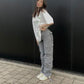 Graue Cargo-Hose für Damen
