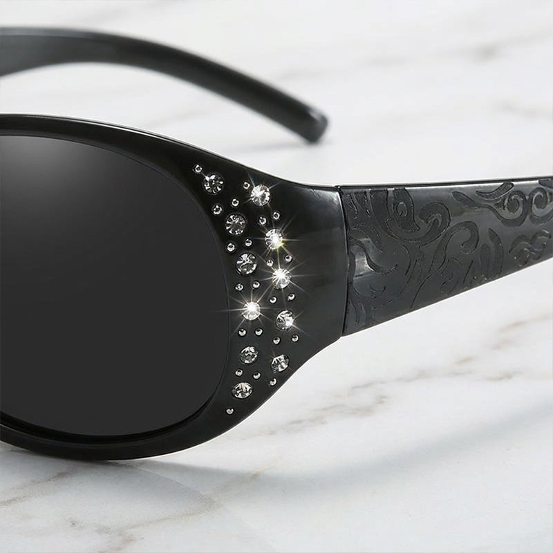 Polarisierte Damen-Sonnenbrille mit Strassverzierungen