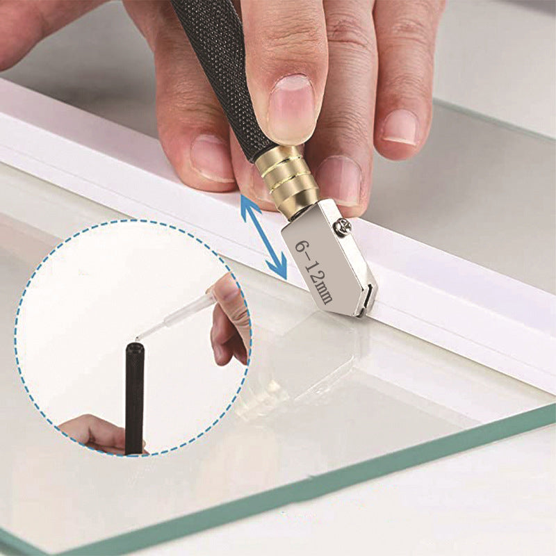Professionelles Glasschneideset mit Ölzufuhr