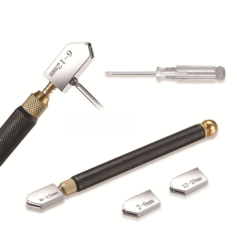 Professionelles Glasschneideset mit Ölzufuhr