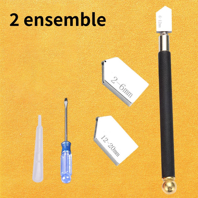 Professionelles Glasschneideset mit Ölzufuhr