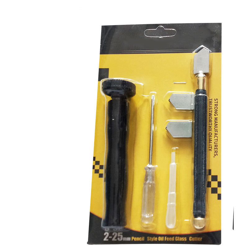 Professionelles Glasschneideset mit Ölzufuhr