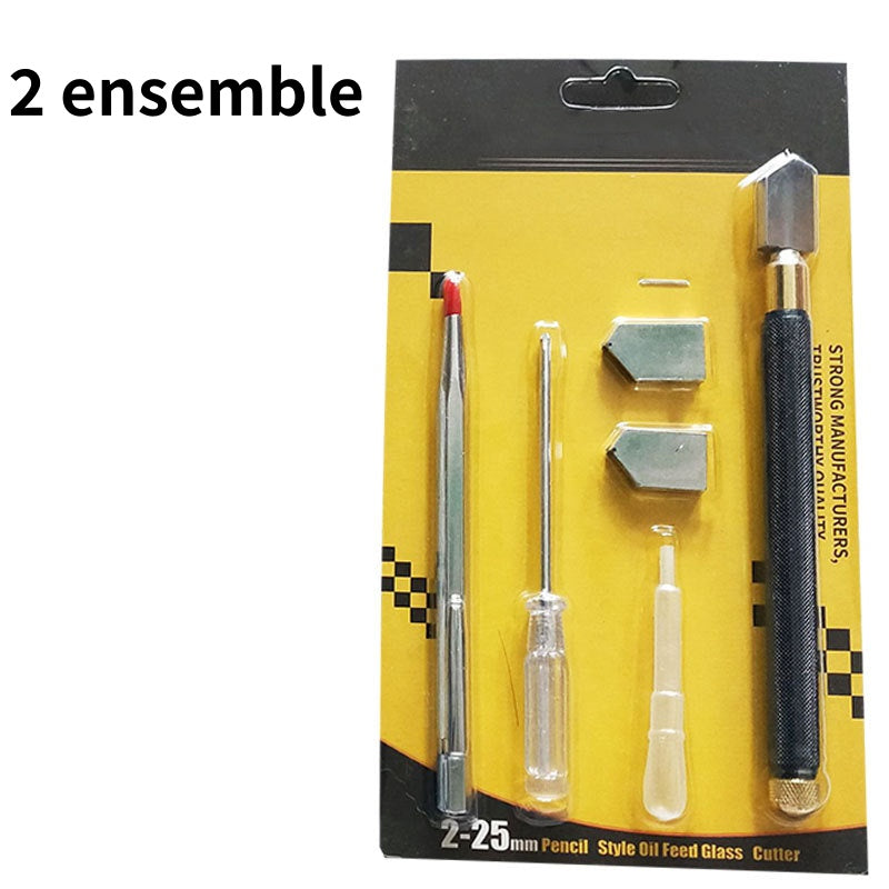 Professionelles Glasschneideset mit Ölzufuhr