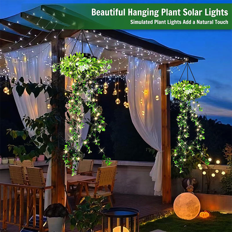 🔥Solarbetriebene Hängelampe aus Milangras🌿Gestalte deinen eigenen gemütlichen Garten💡