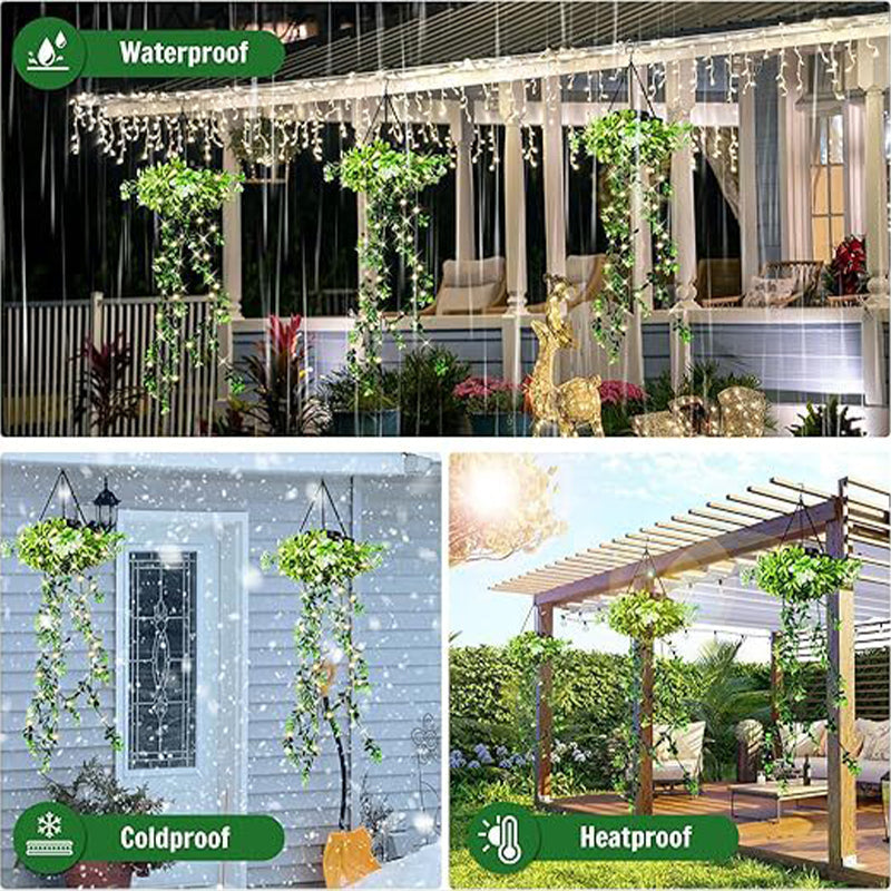 🔥Solarbetriebene Hängelampe aus Milangras🌿Gestalte deinen eigenen gemütlichen Garten💡