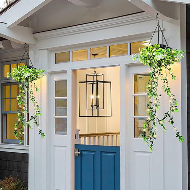 🔥Solarbetriebene Hängelampe aus Milangras🌿Gestalte deinen eigenen gemütlichen Garten💡