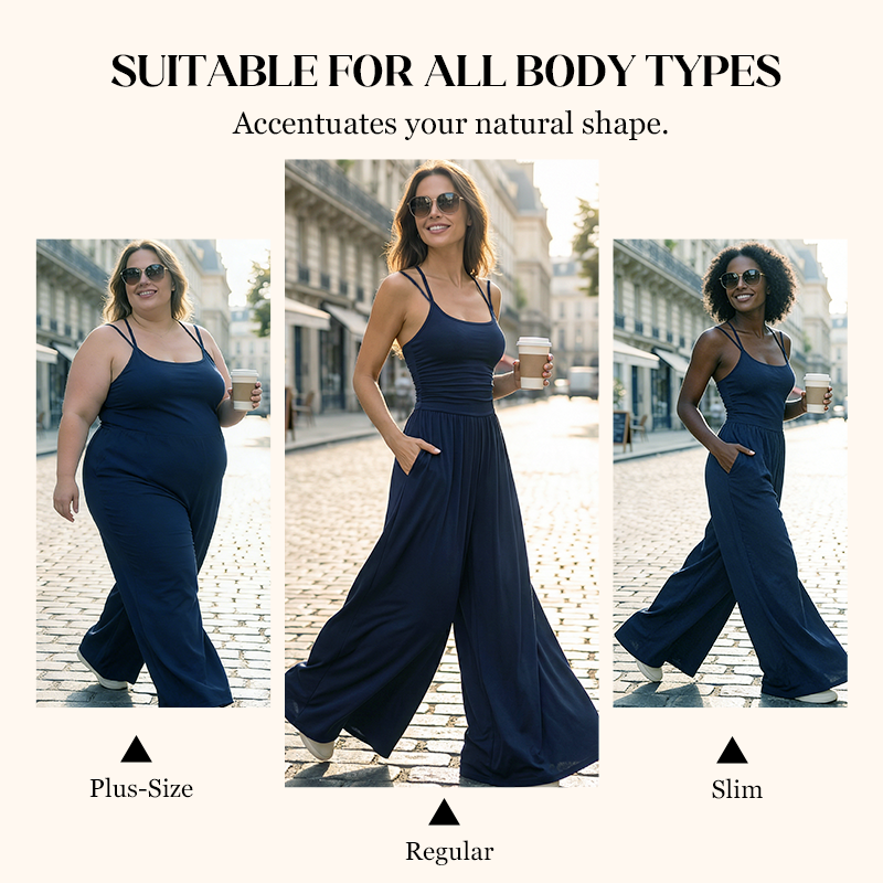 Lässiger Damen-Jumpsuit mit Spaghettiträgern