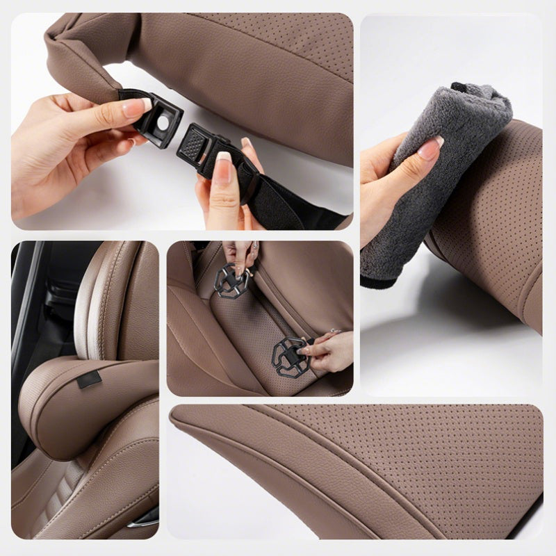 🚗 Ergonomisches Kopfstützen- und Lendenwirbelstützen-Set für Autositze – perfekte Unterstützung für Nacken & Rücken – ideal für lange Fahrten & den täglichen Arbeitsweg | Versandfrei