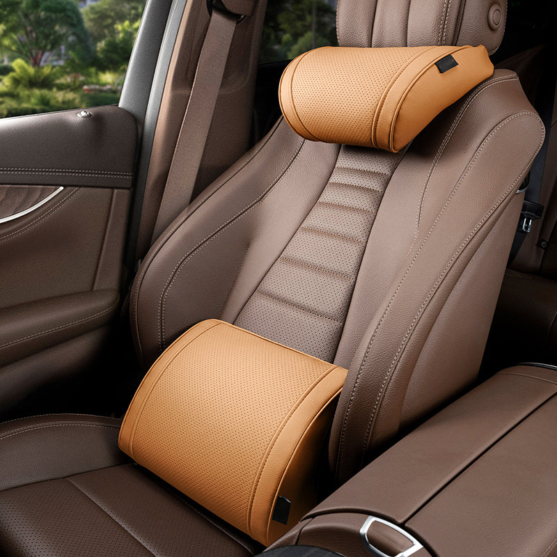 🚗 Ergonomisches Kopfstützen- und Lendenwirbelstützen-Set für Autositze – perfekte Unterstützung für Nacken & Rücken – ideal für lange Fahrten & den täglichen Arbeitsweg | Versandfrei