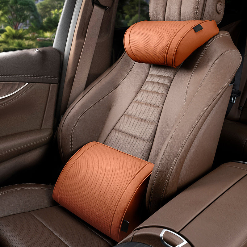 🚗 Ergonomisches Kopfstützen- und Lendenwirbelstützen-Set für Autositze – perfekte Unterstützung für Nacken & Rücken – ideal für lange Fahrten & den täglichen Arbeitsweg | Versandfrei