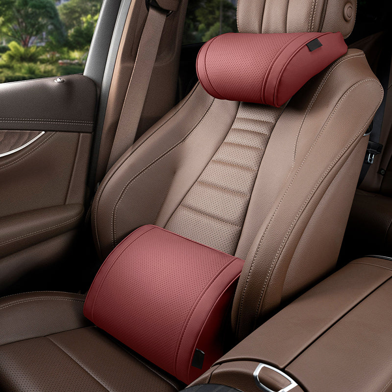 🚗 Ergonomisches Kopfstützen- und Lendenwirbelstützen-Set für Autositze – perfekte Unterstützung für Nacken & Rücken – ideal für lange Fahrten & den täglichen Arbeitsweg | Versandfrei