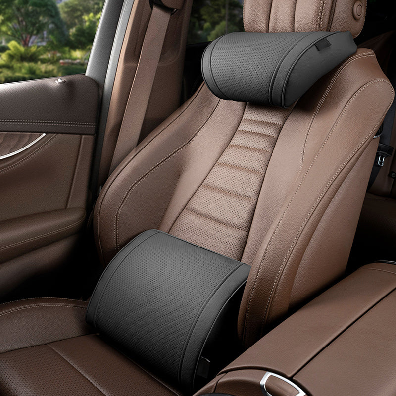 🚗 Ergonomisches Kopfstützen- und Lendenwirbelstützen-Set für Autositze – perfekte Unterstützung für Nacken & Rücken – ideal für lange Fahrten & den täglichen Arbeitsweg | Versandfrei