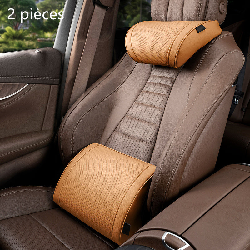 🚗 Ergonomisches Kopfstützen- und Lendenwirbelstützen-Set für Autositze – perfekte Unterstützung für Nacken & Rücken – ideal für lange Fahrten & den täglichen Arbeitsweg | Versandfrei