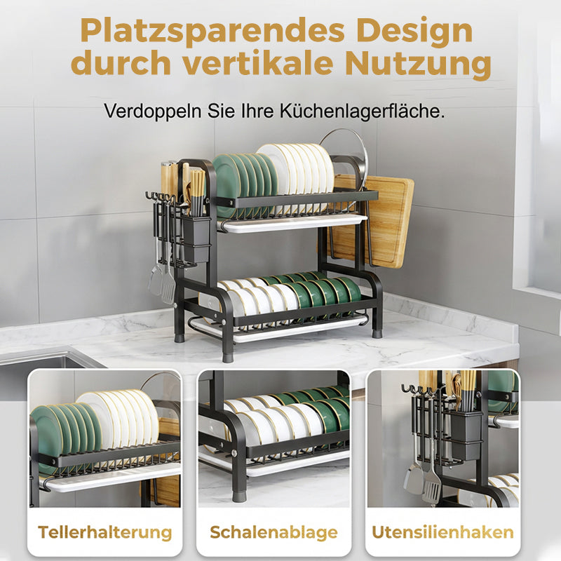 2-stufiges Abtropfgestell aus Kohlenstoffstahl