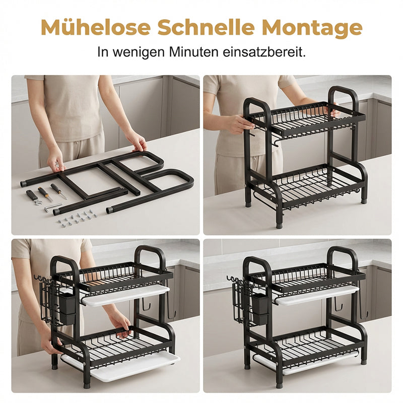 2-stufiges Abtropfgestell aus Kohlenstoffstahl
