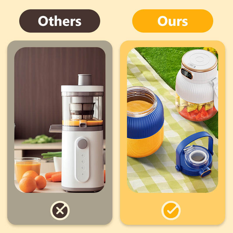 🔥 Wiederaufladbarer Handmixer – Leistungsstark für Obst und Gemüse! 🥤🍓