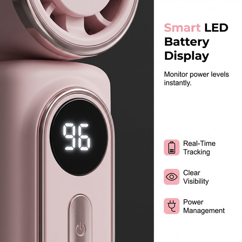 🌀💨Tragbarer Clip-Ventilator mit LED-Anzeige