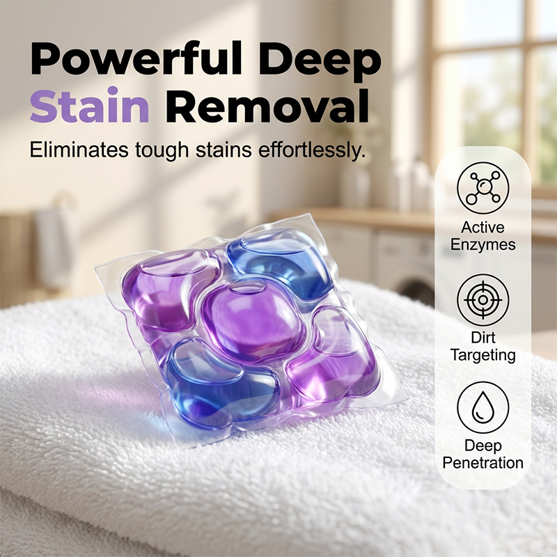 🌸🧺 5-in-1 Waschmittelkapseln mit weißem Moschus – entfernt Flecken & schont Fasern ✨💧 80 Stück, langanhaltend frisch, ideal für Haushalt & Reise.