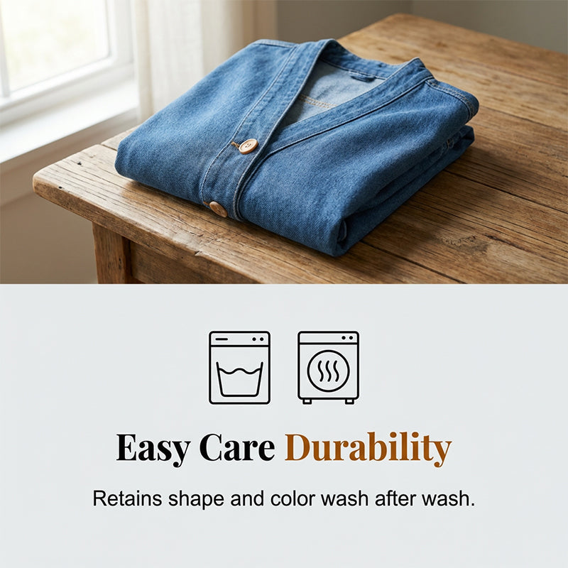 🧥Neu eingetroffen – 40 % Rabatt!🍊Klassische Jeansjacke für Damen mit Knopfleiste