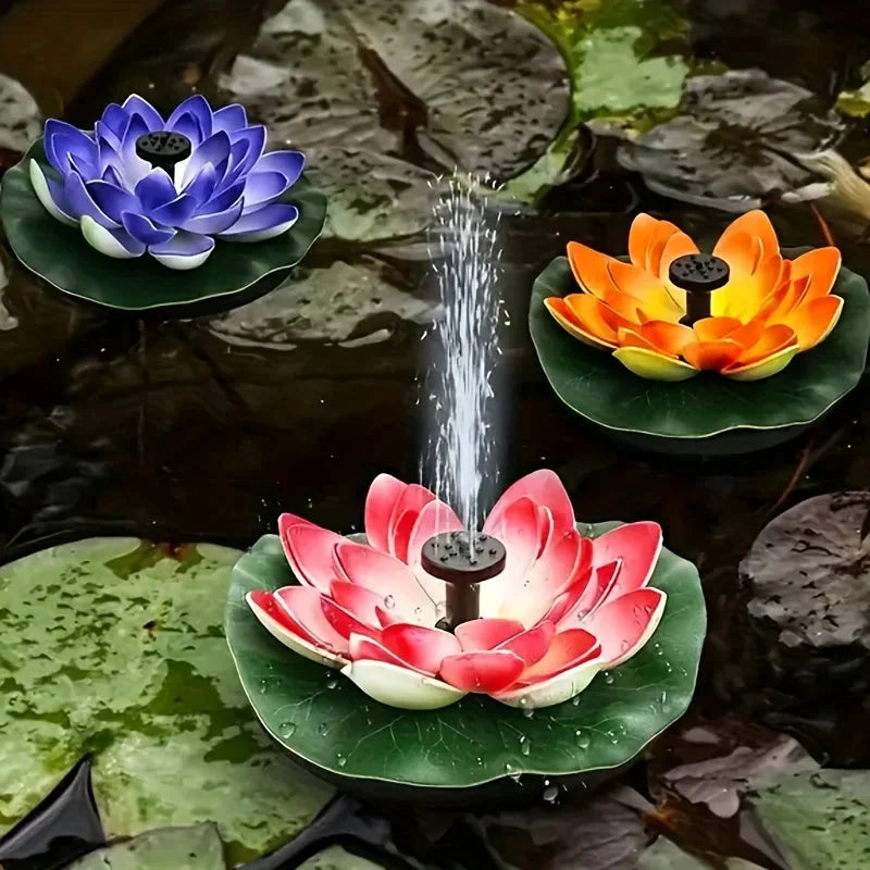🔥Dekorativer Solar-Springbrunnen für den Teich in Lotusform