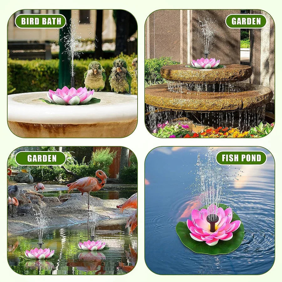 🔥Dekorativer Solar-Springbrunnen für den Teich in Lotusform