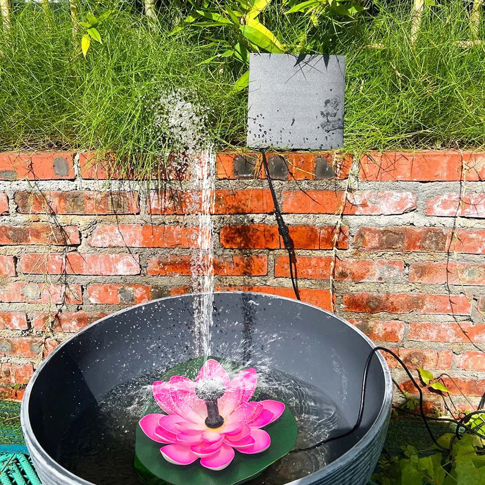 🔥Dekorativer Solar-Springbrunnen für den Teich in Lotusform