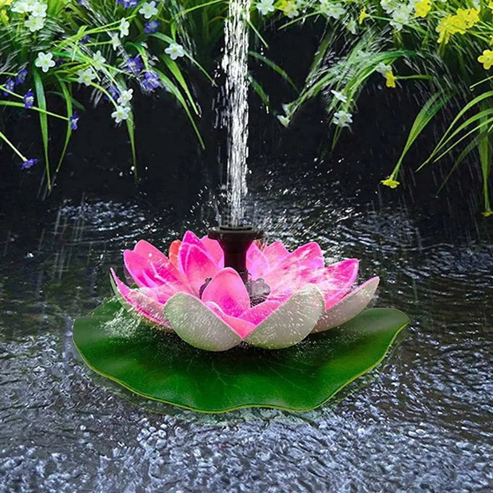 🔥Dekorativer Solar-Springbrunnen für den Teich in Lotusform