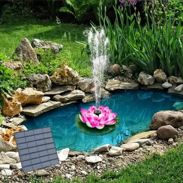 🔥Dekorativer Solar-Springbrunnen für den Teich in Lotusform