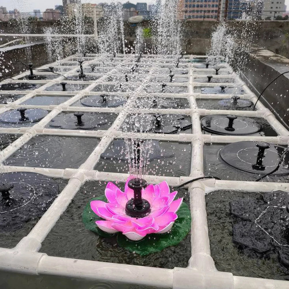 🔥Dekorativer Solar-Springbrunnen für den Teich in Lotusform