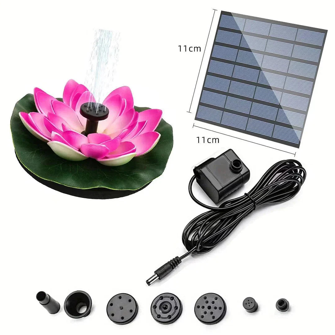 🔥Dekorativer Solar-Springbrunnen für den Teich in Lotusform
