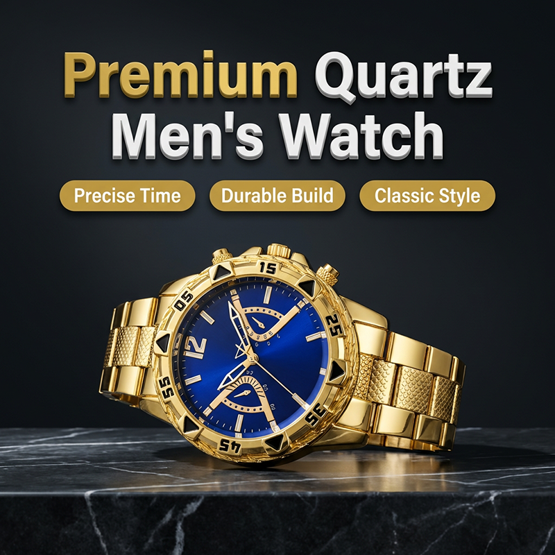 ⌚Klassische Herren-Quarzuhr aus Metall