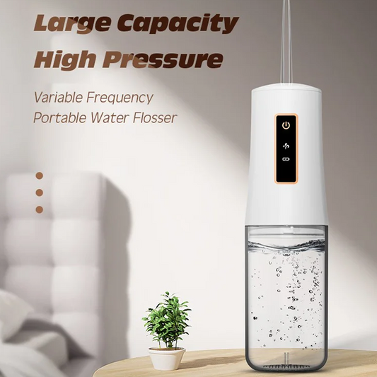 Tragbare Wasserzahnspülung mit variabler Frequenz