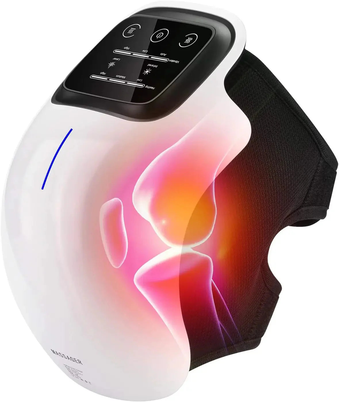 Drahtloses Gerät zur Schmerzlinderung bei Arthritis im Kniegelenk Elektrisches intelligentes Physiotherapiegerät Heißkompresse Knie-Massagegerät mit Wärmefunktion