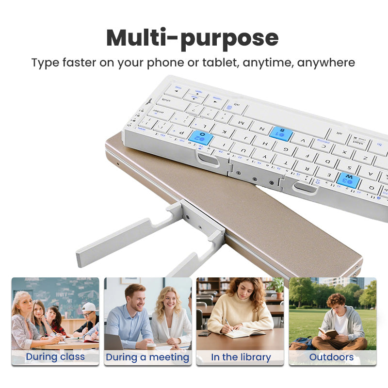 Faltbare Bluetooth-Tastatur mit Ständer