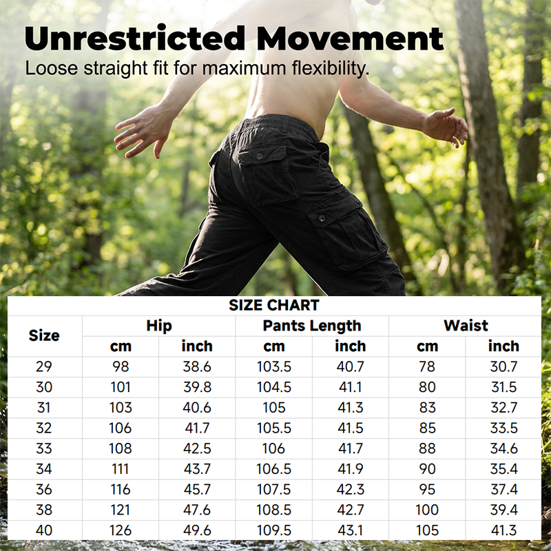 Platz für alles, bereit für alles.Men's Cotton Cargo Tactical Pants