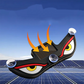 Solarbetriebene LED-Warnleuchte in Teufelsaugenform für Autos