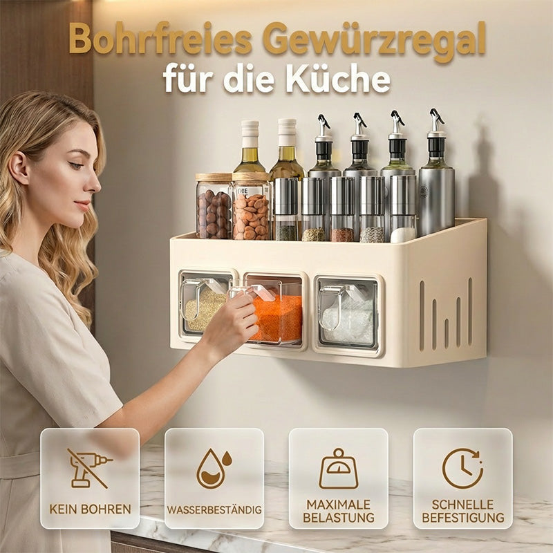 Gewürzregal ohne Bohren für die Küche