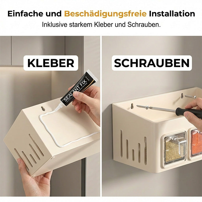 Gewürzregal ohne Bohren für die Küche