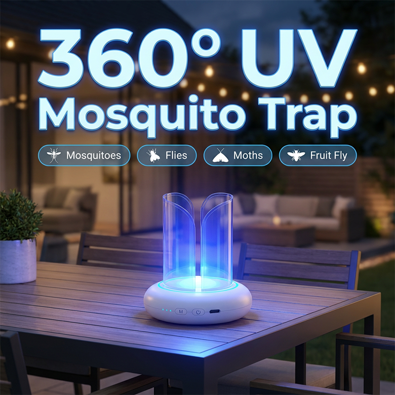 360° UV-LED Lampe gegen Mücken und Fliegen