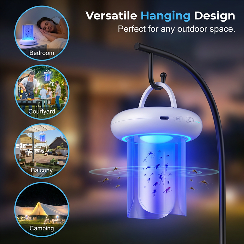 360° UV-LED Lampe gegen Mücken und Fliegen