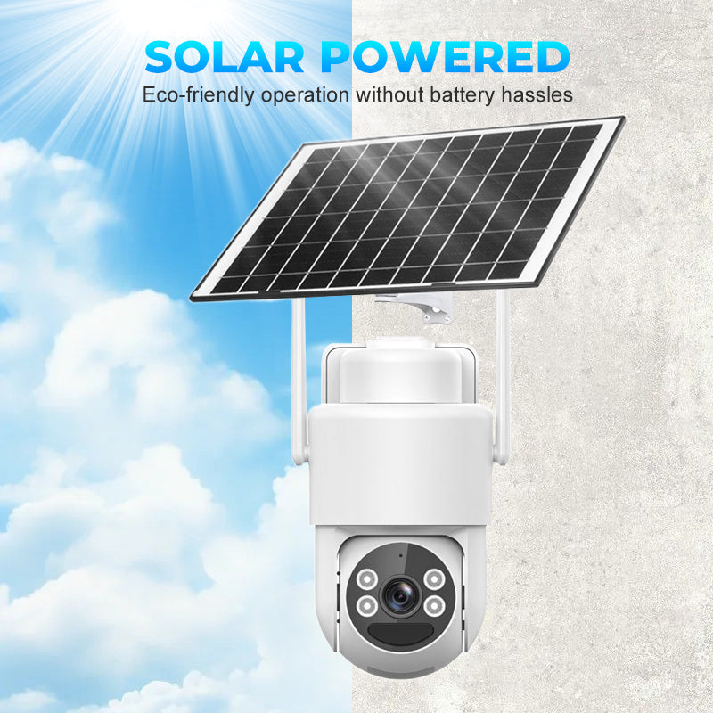 Solarbetriebene kabellose Überwachungskamera mit Alarm