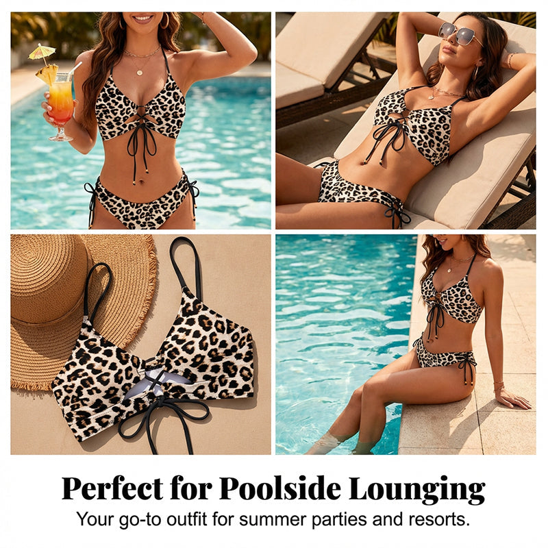 Sexy Bikini-Set für Damen mit Schnürung
