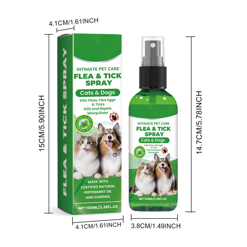 🍃Natürliches Floh- und Zeckenspray für Hunde und Katzen🐾 Schützen Sie Ihr geliebtes Haustier vor Schädlingen