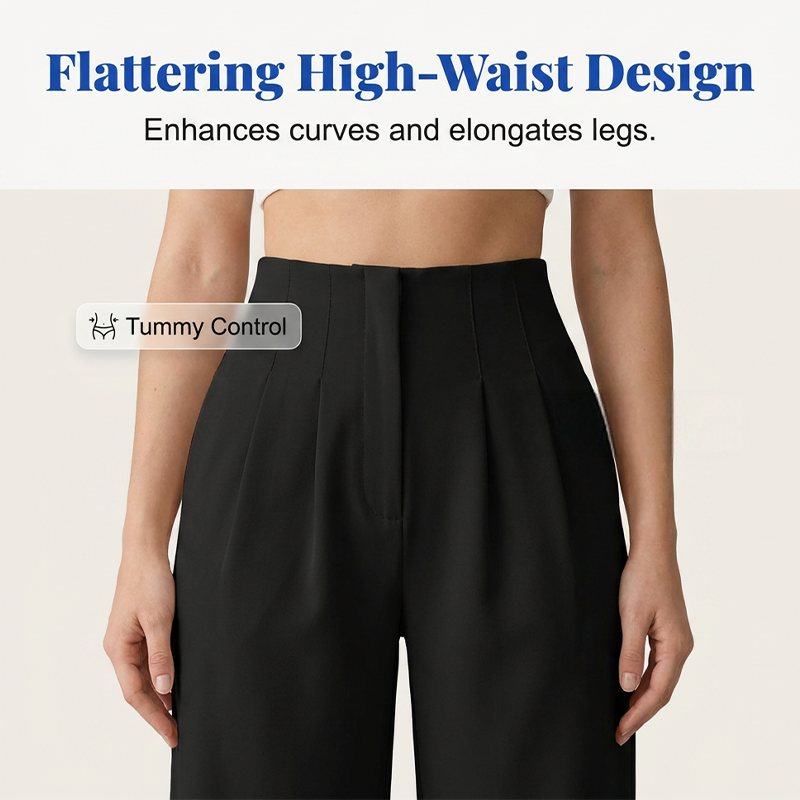 👖 50% Rabatt: Damen High-Waist Weite Hose | Elegant & Bequem für Büro & Alltag ✨