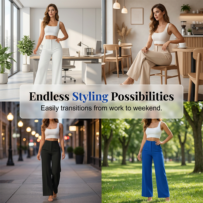 👖 50% Rabatt: Damen High-Waist Weite Hose | Elegant & Bequem für Büro & Alltag ✨