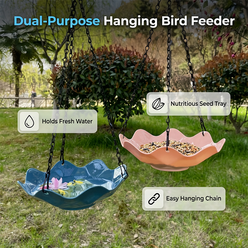 Dekorative hängende Vogelfutterschale für Blumen