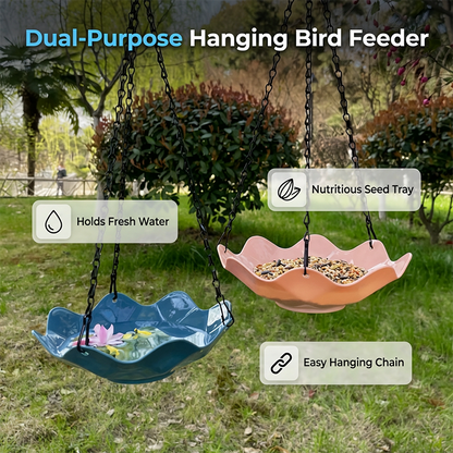 Dekorative hängende Vogelfutterschale für Blumen
