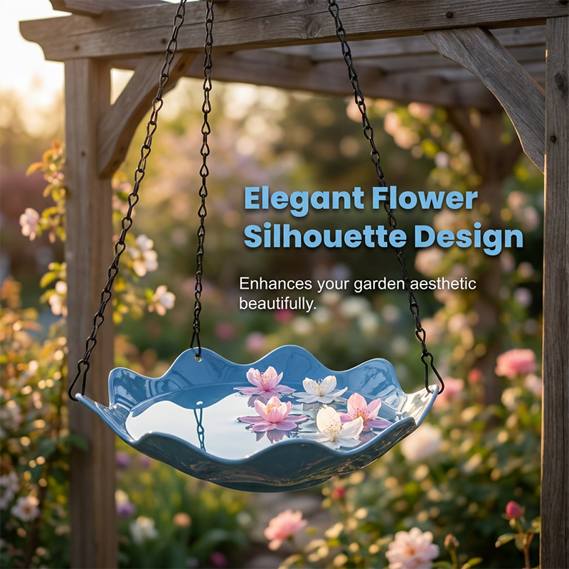 Dekorative hängende Vogelfutterschale für Blumen
