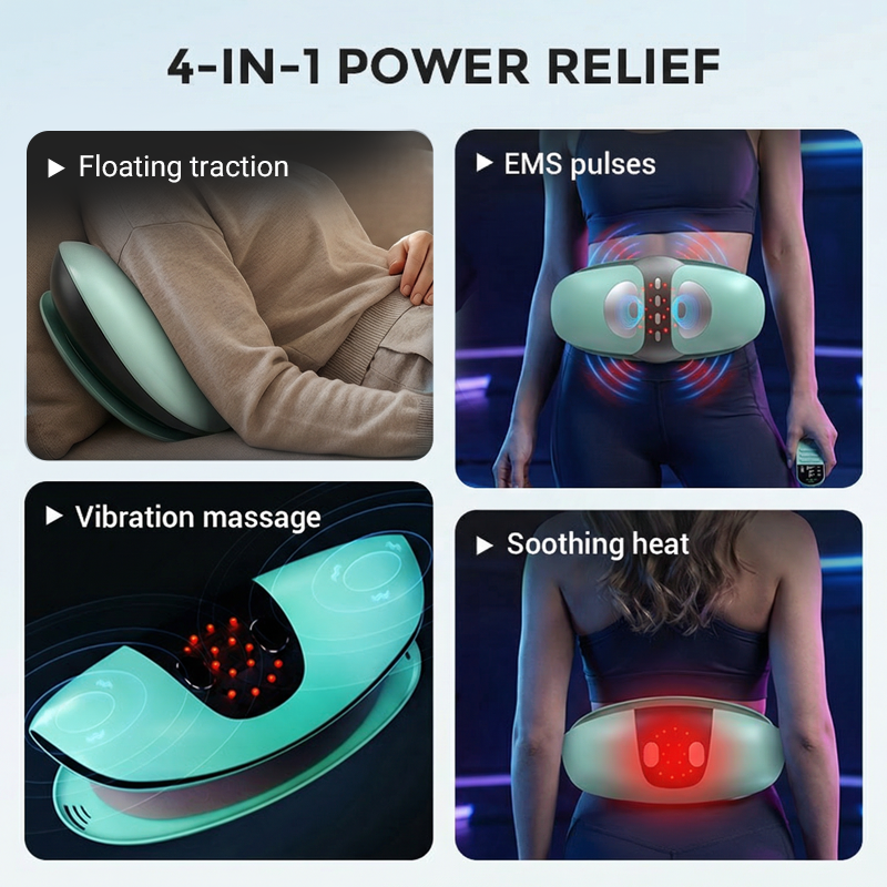 Wiederaufladbares elektrisches Lendenmassagegerät mit Wärmefunktion